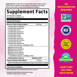 Garden of Life Once Daily Dr. Formulated Probiotics for Women 50 Billion CFU 16 Probiotic Strains with Organic Prebiotics for Digestive, Vaginal & Immune Health, Dairy Free, Shelf Stable 30 Capsules - Premium Probiotics from Garden of Life - Just $38.89! Shop now at KisLike