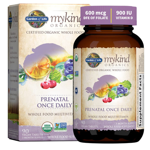 Garden of Life Prenatal Vitamin: Folate for Energy & Healthy Fetal Development, Non-constipating Iron, Vitamin C, B6, B12, D3 – mykind Organics – Organic, Non-GMO, Gluten-Free, Vegan, 90 Day Supply 90 Count (Pack of 1) - Premium Prenatal Vitamins from Garden of Life - Just $88.89! Shop now at KisLike