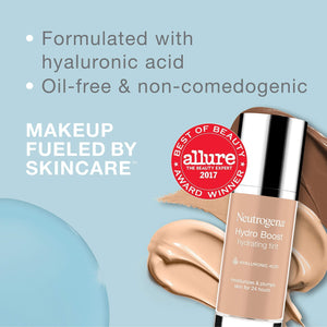 Neutrogena Hydro Boost Hydrating Tint with Hyaluronic Acid, Lightweight Water Gel Formula, Moisturizing, Oil-Free & Non-Comedogenic Liquid Foundation Makeup, 40 Nude Color, 1.0 fl. oz 040 Nude 1 Fl Oz (Pack of 1) - Premium Foundation from Neutrogena - Just $12.89! Shop now at Kis'like