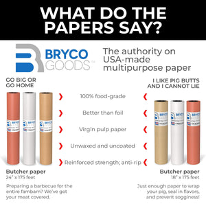 Pink Kraft Butcher Paper Roll - 18 Inch x 175 Feet (2100 Inch) - Food Grade Peach Wrapping Paper for Smoking Meat of all Varieties – Unbleached, Unwaxed and Uncoated - Made in USA - Premium Butcher Paper from Bryco Goods - Just $24.89! Shop now at KisLike