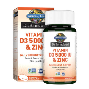 Garden of Life Quercetin Zinc Once Daily Immune Support Supplement with Vitamin D3 for Bone Health, Breast Health & Skin Health, Dr Formulated - Gluten Free, Non GMO, Carbon Neutral – 30 Mini Tabs - Premium Zinc from Garden of Life - Just $16.89! Shop now at Kis'like