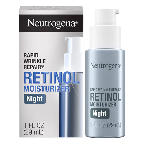 Neutrogena Rapid Wrinkle Repair Retinol Night Face Moisturizer, Daily Anti-Aging Face Cream with Retinol & Hyaluronic Acid to Fight Fine Lines & Wrinkles, 1 fl. oz - Premium Night Creams from Neutrogena - Just $26.89! Shop now at KisLike