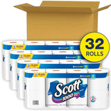 Scott 1000 Sheets Per Roll Toilet Paper, 32 Rolls (4 Packs of 8), Bath Tissue - Premium Toilet Paper from Scott - Just $33.89! Shop now at KisLike