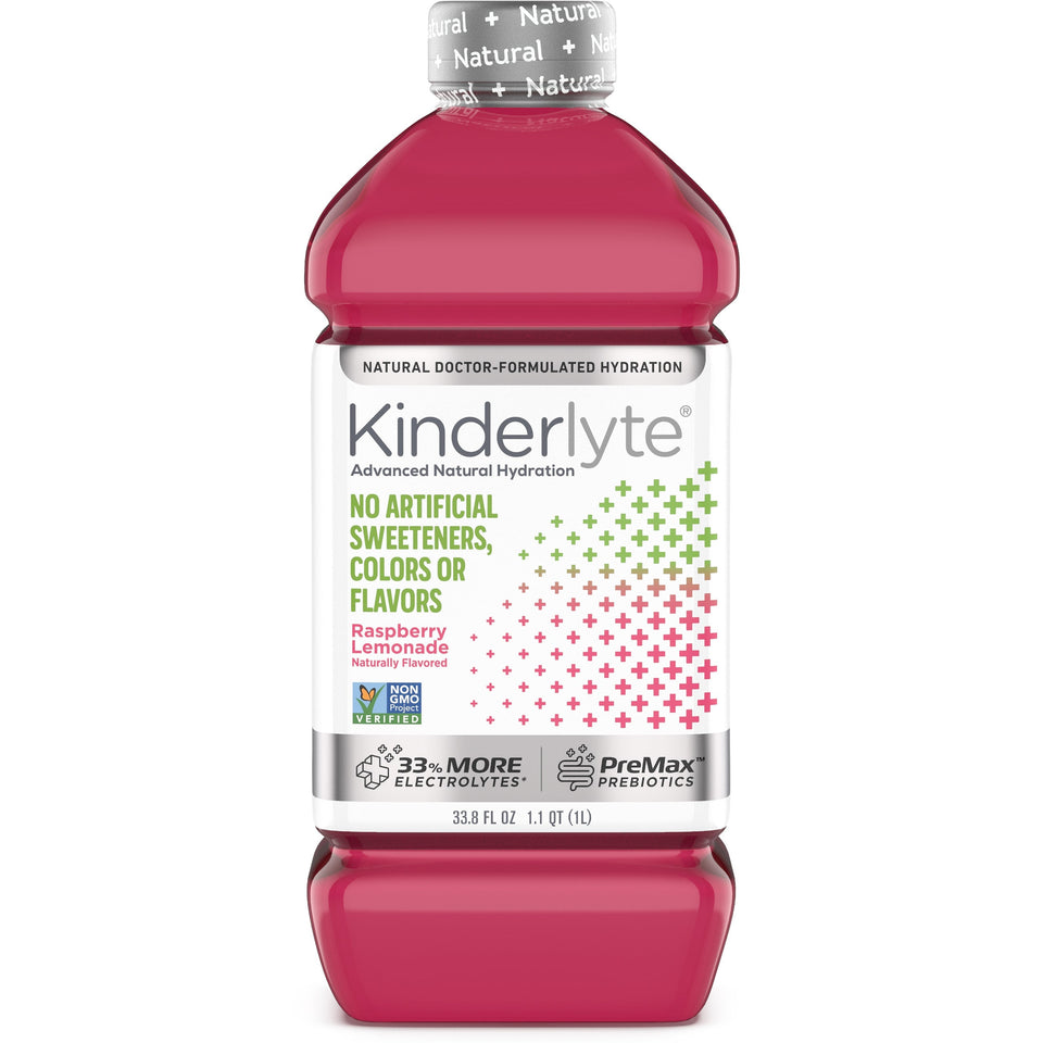 Kinderlyte Advanced Natural Electrolyte Raspberry Lemonade 33.8 oz - Premium Baby Beverages from Kinderlyte - Just $7.99! Shop now at Kis'like