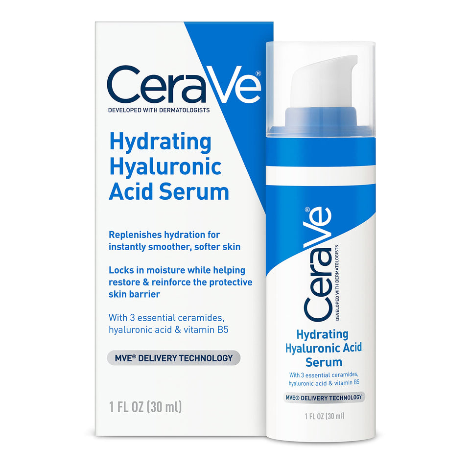 Cerave Hyaluronic Acid Serum for Face with Vitamin B5 and Ceramides | Hydrating Face Serum for Dry Skin | Fragrance Free | 1 Ounce 1 Fl Oz (Pack of 1) - Premium Serums from CeraVe - Just $19.89! Shop now at KisLike