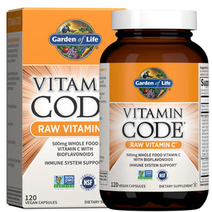 Garden of Life Vitamin C - Vitamin Code Raw Vitamin C - 120 Vegan Capsules, 500mg Whole Food Vitamin C with Bioflavonoids, Fruits & Veggies, Probiotics, Gluten Free Vitamin C Supplements for Adults - Premium Unknown from Garden of Life - Just $31.89! Shop now at Kis'like