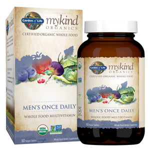 Garden of Life Multivitamin for Men - mykind Organic Men's Once Daily Whole Food Vitamin Supplement Tablets, Vegan, 60 Count 60 Count (Pack of 1) - Premium Blended Vitamin & Mineral Supplements from Garden of Life - Just $44.89! Shop now at Kis'like