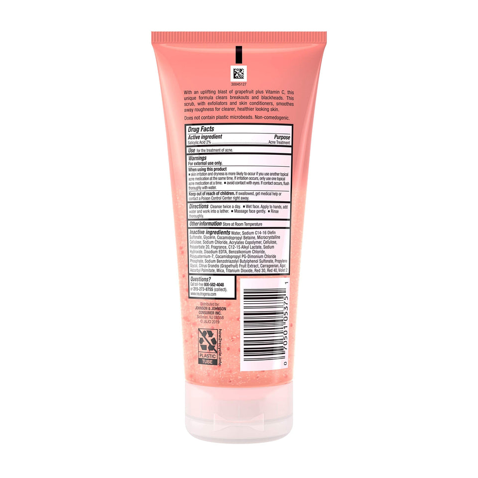 Neutrogena Oil Free Pink Grapefruit Acne Treatment Face Wash with Vitamin C, 2% Salicylic Acid, Gentle Foaming Facial Scrub to Treat & Prevent Breakouts, 6.7 Fl Oz, Pack of 3 - Premium Washes from Neutrogena - Just $34.89! Shop now at Kis'like