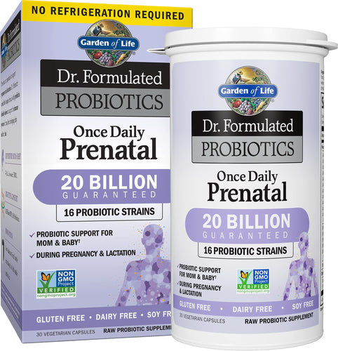 Garden of Life - Dr. Formulated Probiotics Once Daily Prenatal - Acidophilus and Bifidobacteria Probiotic Support for Mom and Baby - Gluten, Dairy, and Soy-Free - 30 Vegetarian Capsules Shelf Stable - Premium Acidophilus from Garden of Life - Just $22.89! Shop now at KisLike