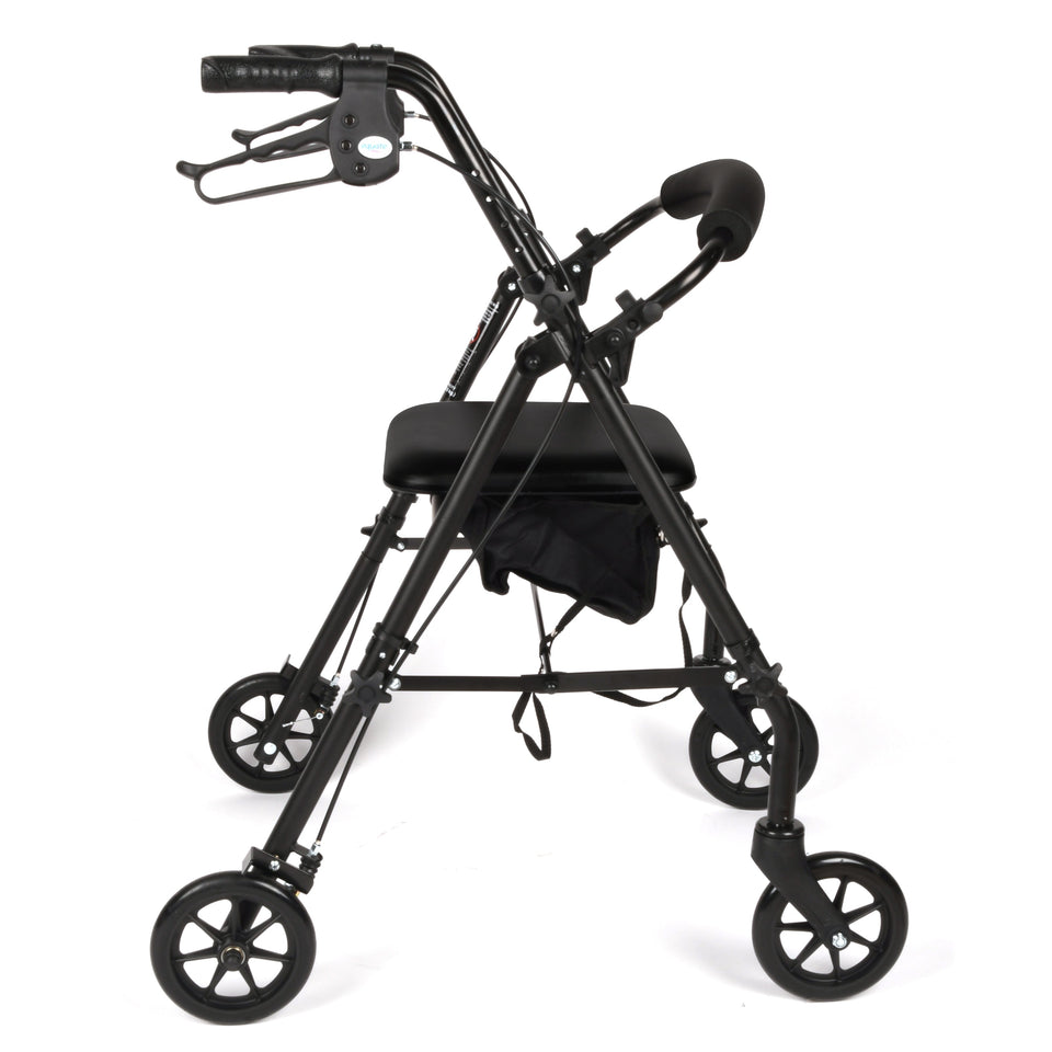 Equate Rolling Walker For Seniors, Rollator Walker with Seat and Wheels, Black 2 - Premium Equate Mobility Aids from Equate - Just $109.99! Shop now at KisLike