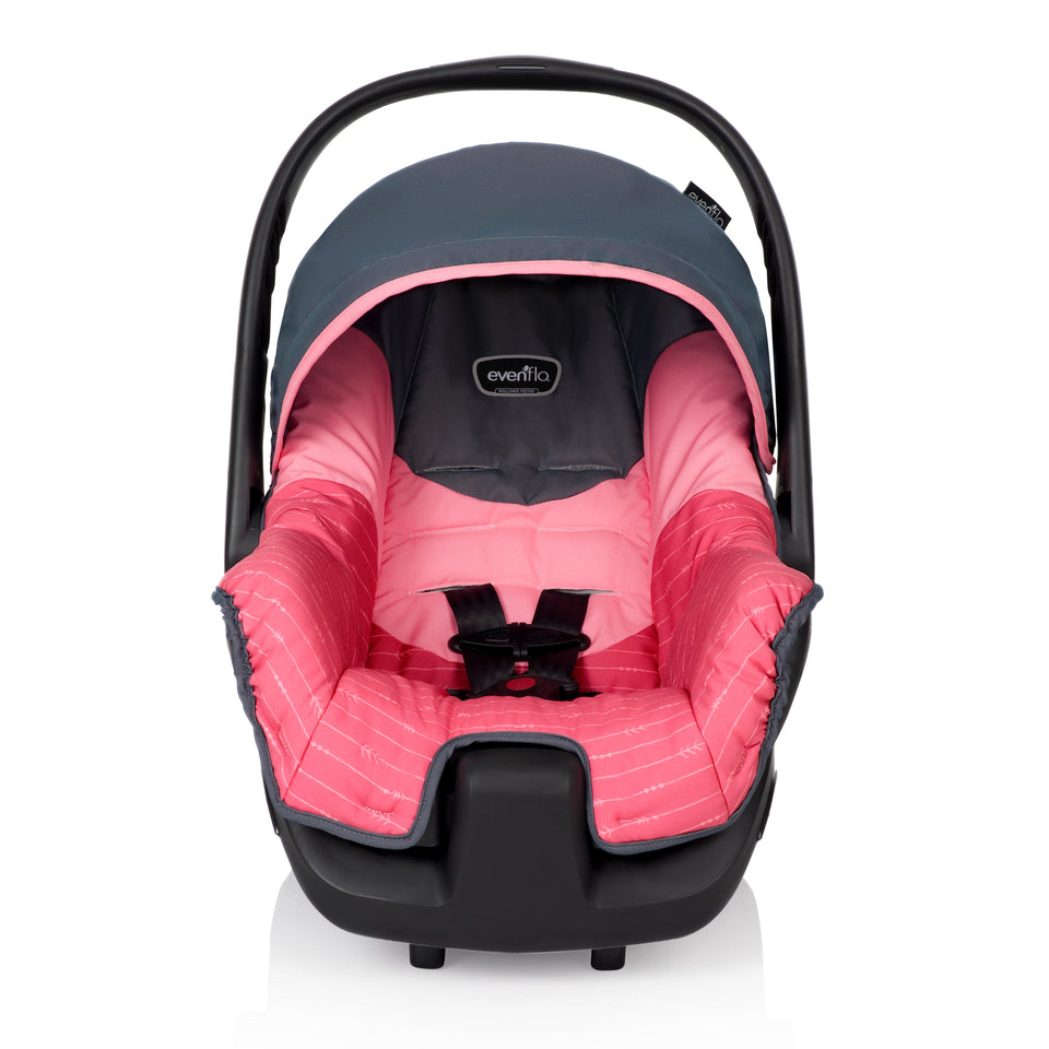 evenflo express car seat Nurture Rear-Facing Infant Car Seat (Grace Pink) Blue 28 x 24 x 17.5 "
