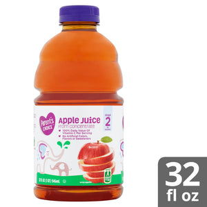Parent's Choice 100% Apple Juice, Stage 2, 32 fl oz 32 oz - Premium Baby Beverages from Parent's Choice - Just $3.99! Shop now at Kis'like