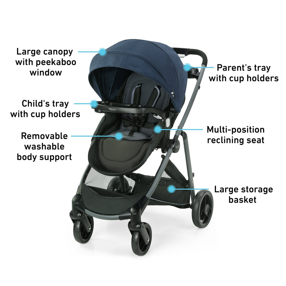 graco modes stroller weight limit Graco Modes Element LX Travel System, Lanier Blue One Size