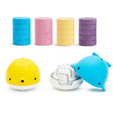 Munchkin Color Buddies Moisturizing Bath Bombs & 2 Toy Dispenser Set Bath Toy, Includes Nourishing Vitamin E and Shea Butter, Non-Toxic, Whale/Puffer Fish, 20 Pack Multicolor - Premium Bath Toys from Munchkin - Just $11.99! Shop now at Kis'like