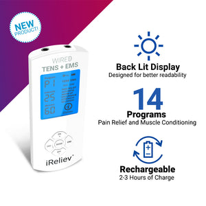 Premium TENS Unit + EMS Muscle Stimulator Pain Relief and Recovery System by iReliev - Premium Pain Relief from iReliev - Just $112.99! Shop now at Kis'like