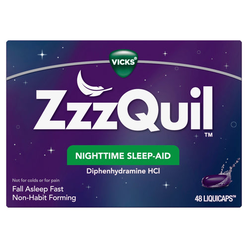 Vicks ZzzQuil Nighttime Sleep Aid LiquiCaps, 48 Count Purple 48 ct - Premium Sleep & Snoring Aids from Vicks - Just $16.99! Shop now at KisLike