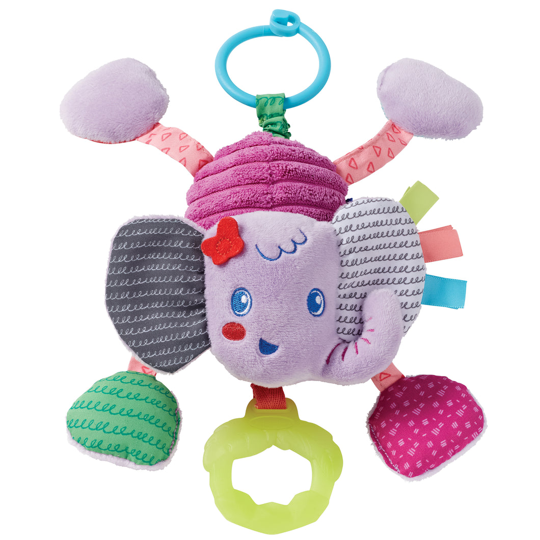 Infantino Pull & Play Jittery Pal - Elephant Purple - Premium Stroller & Car Seat Toys from Infantino - Just $17.22! Shop now at Kis'like