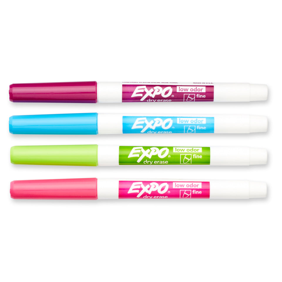Expo Low-odor Dry Erase Markers, Fine Tip, Tropical Colors, 4 Count Other 4-Pack - Premium Newell Brands from Expo - Just $10.99! Shop now at KisLike