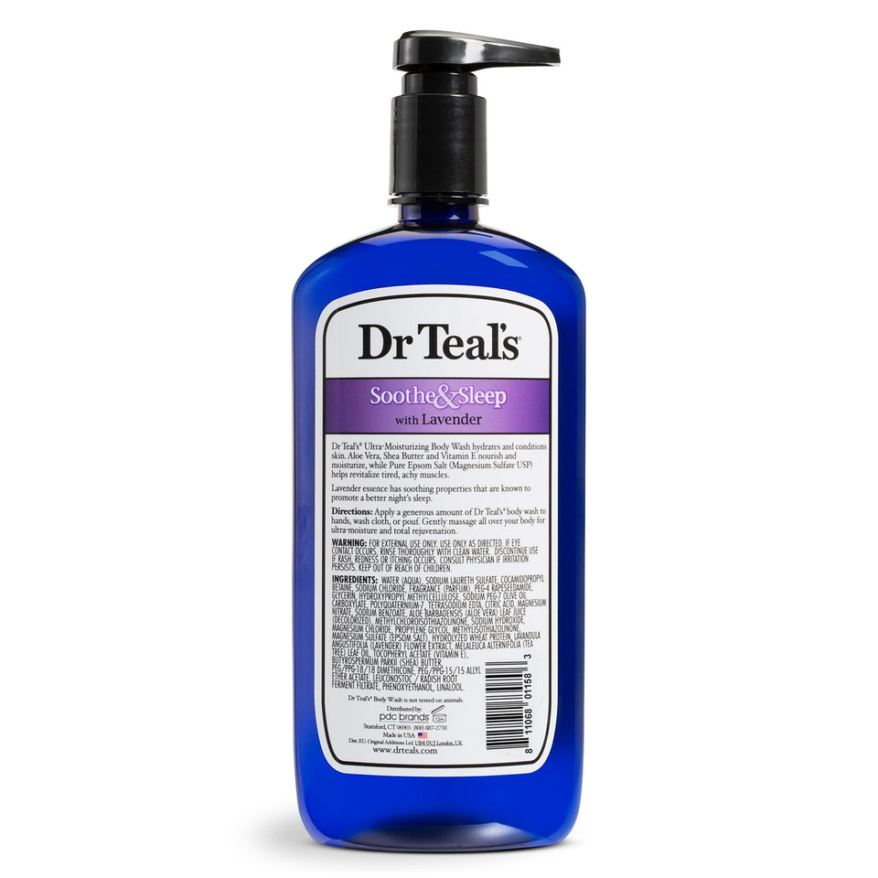 Dr Teal's Ultra Moisturizing Soothe & Sleep Body Wash with Lavender, 24 Oz. Purple 24 fl oz - Premium Body Wash & Shower Gel from Dr Teal's - Just $7.99! Shop now at KisLike