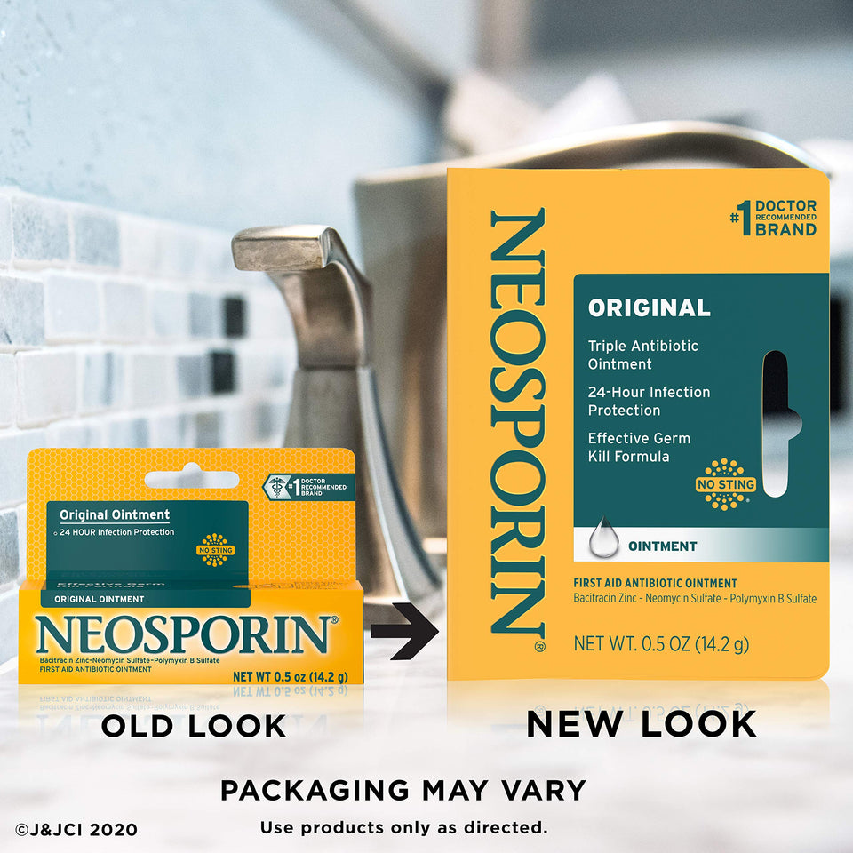 Neosporin Original First Aid Antibiotic Ointment with Bacitracin, Zinc for 24-Hour Infection Protection, Wound Care Treatment and The Scar Appearance Minimizer for Minor Cuts, Scrapes and Burns.5 Oz - Premium Ointments from Neosporin - Just $7.89! Shop now at KisLike