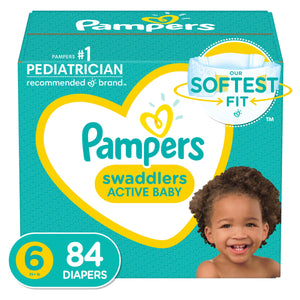 Pampers Swaddlers Diapers, Soft and Absorbent, Size 6, 84 ct White - Premium Disposable Diapers from Pampers - Just $51.99! Shop now at Kis'like