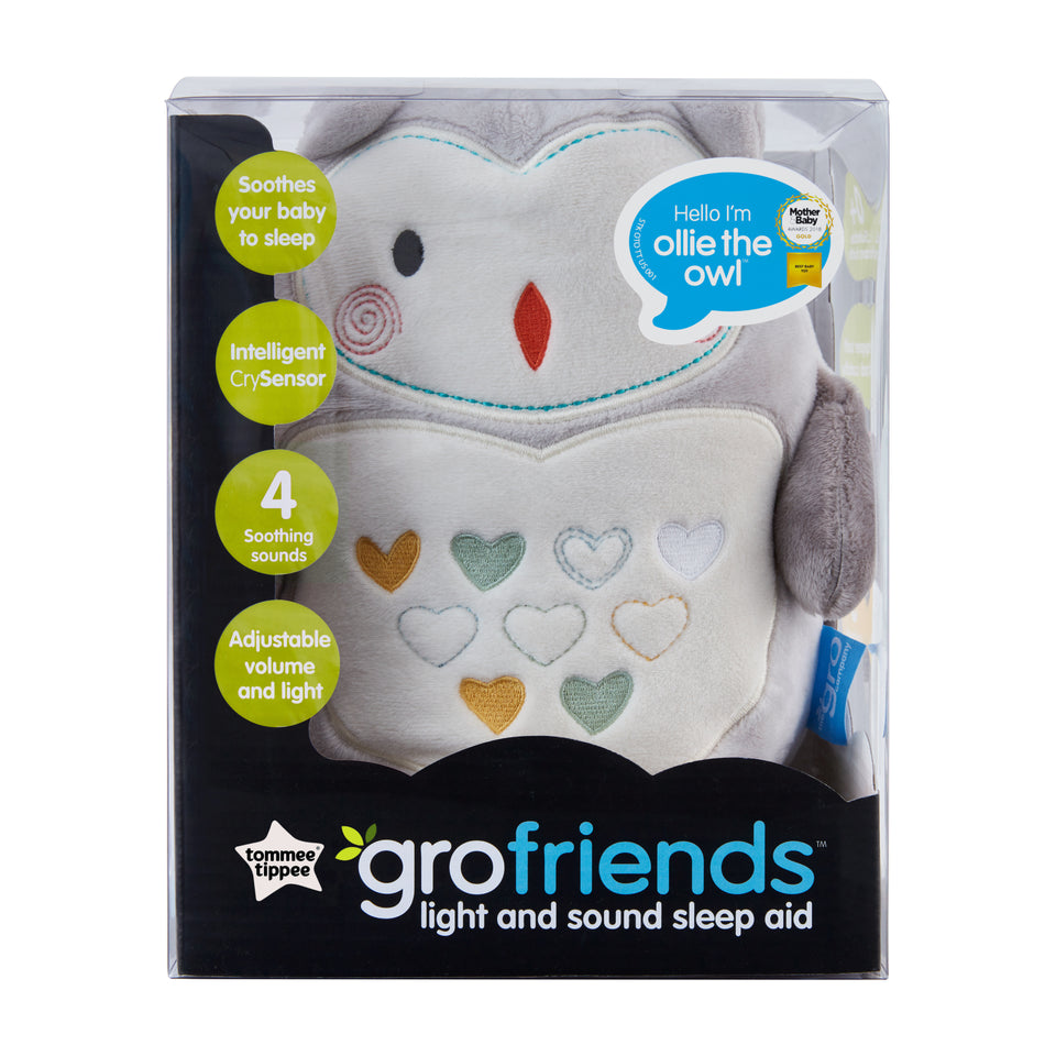 Tommee Tippee Ollie the Owl Grofriend Light and Sound Sleep Aid, 0m+ Gray - Premium Baby Sound Machines & Soothers from Tommee Tippee - Just $46.64! Shop now at Kis'like