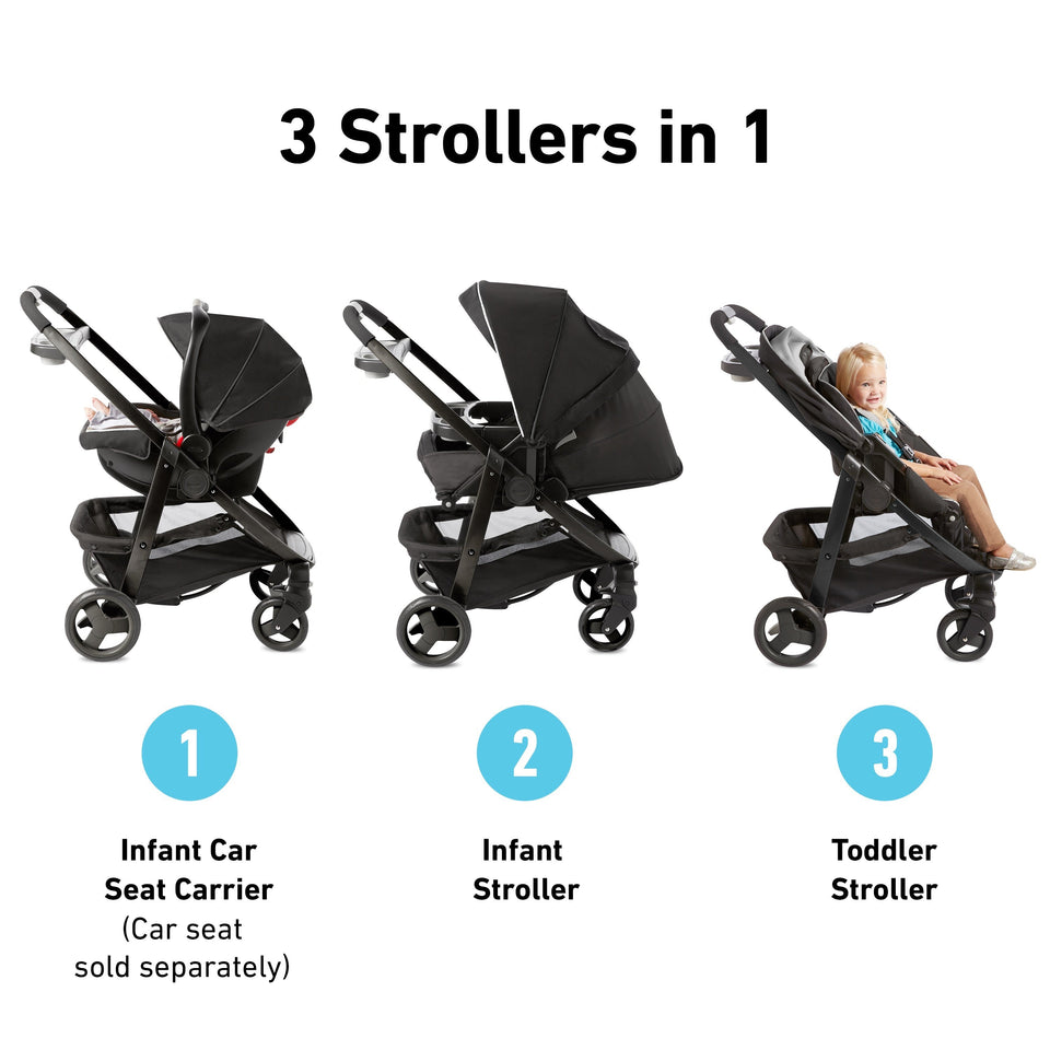 graco click connect stroller unfold Graco Modes Click Connect Stroller, Grayson Black,,Gray