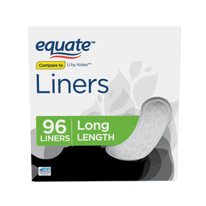 Equate Liners, Unscented, Long, 96 Count - Premium Equate Personal Health and Hygiene from Equate - Just $6.99! Shop now at Kis'like
