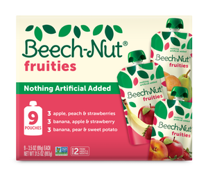 (9 Pack) Beech-Nut Fruities Stage 2, Variety Baby Food, 3.5 oz Pouch - Premium Baby Food Pouches from Beech-Nut - Just $13.99! Shop now at Kis'like