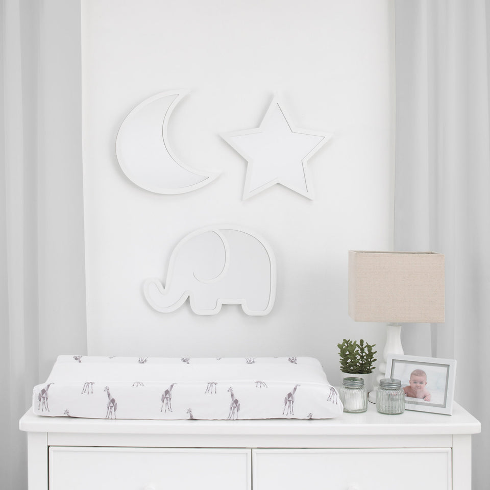 Little Love by NoJo Moon Shaped Decorative Mirror White - Premium Baby Wall Decor from Little Love by NoJo - Just $43.10! Shop now at Kis'like