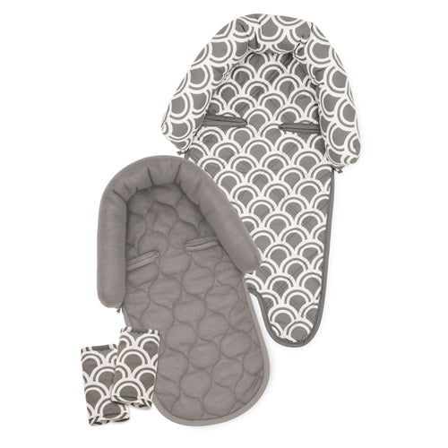 On the Goldbug Grey Duo Head Support and Strap Cover Set for Car Seat, Stroller, Bouncer Gray - Premium Head Support & Strap Covers from Goldbug - Just $24.05! Shop now at Kis'like