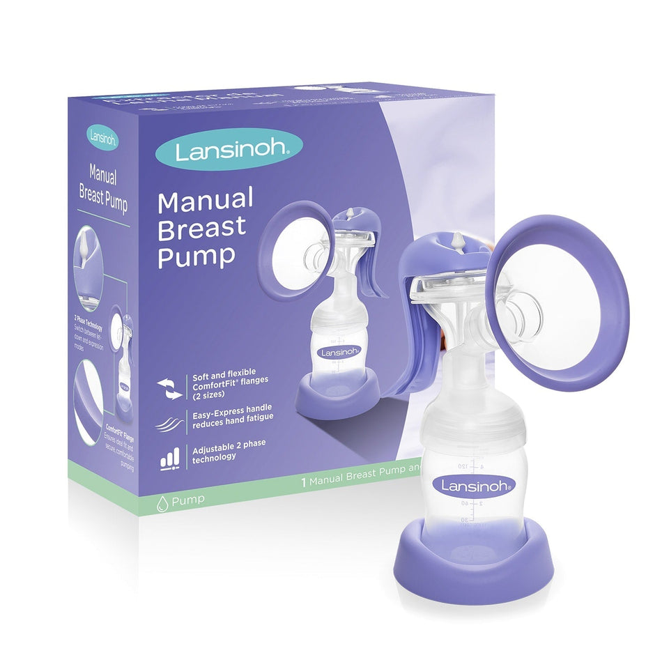 Lansinoh Manual Breast Pump, Portable Hand Pump for Breastfeeding Multicolor - Premium Breast Pumps from Lansinoh - Just $27.99! Shop now at Kis'like