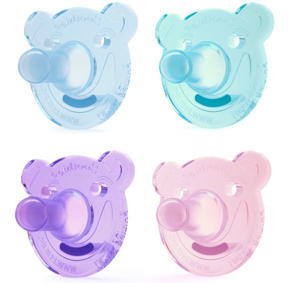 Set of 2 Philips Avent Transparent Silicone Pacifiers 0-6 months