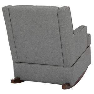 Baby Relax Bennet Transitional Wingback Rocker Chair, Gray Grey Linen - Premium Nursery Gliders & Rocking Chairs from Baby Relax - Just $336.99! Shop now at Kis'like