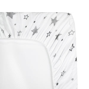 American Baby Co. Cotton Jersey Knit Fitted Crib Sheet, Grey Super Stars White/Gray - Premium Crib Sheets from American Baby Company - Just $13.99! Shop now at Kis'like