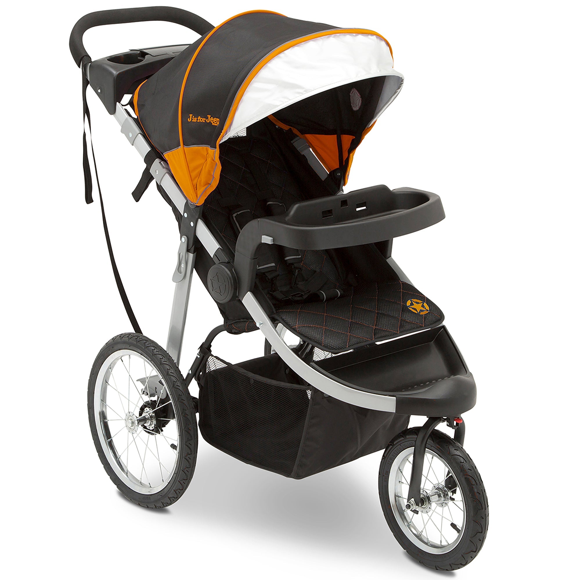 blue jeep jogging stroller Jeep Unlimited Range Jogger by Delta Children, Trek Orange Tonal One Size
