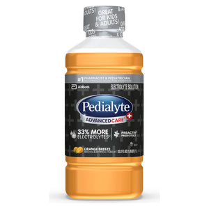 Pedialyte AdvancedCare Plus Electrolyte Drink, 1 Liter, 4 Count, with 33% More Electrolytes and has PreActiv Prebiotics, Orange Breeze 135.3 oz - Premium Pediatric Electrolyte from Pedialyte - Just $31.92! Shop now at Kis'like