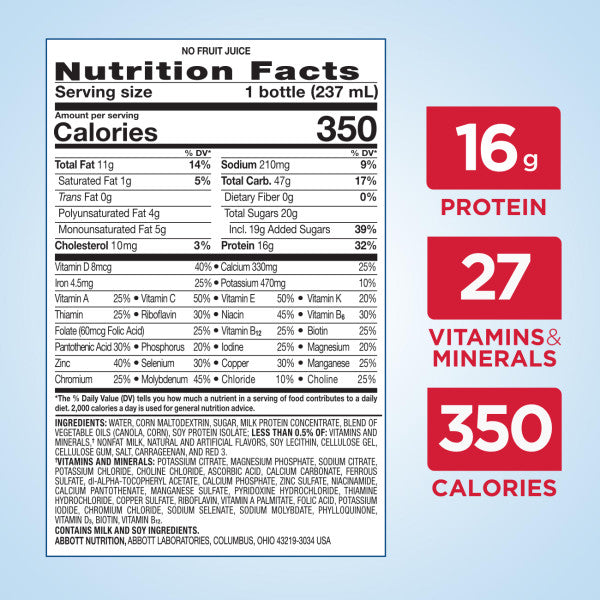 Ensure Plus Nutrition Shake, 24 Count, With 16 Grams of High-Quality ...