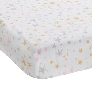 Bedtime Originals Rainbow Unicorn Pink/Purple/Gold Baby Fitted Crib Sheet Metallic - Premium Crib Sheets from Bedtime Originals - Just $25.70! Shop now at Kis'like
