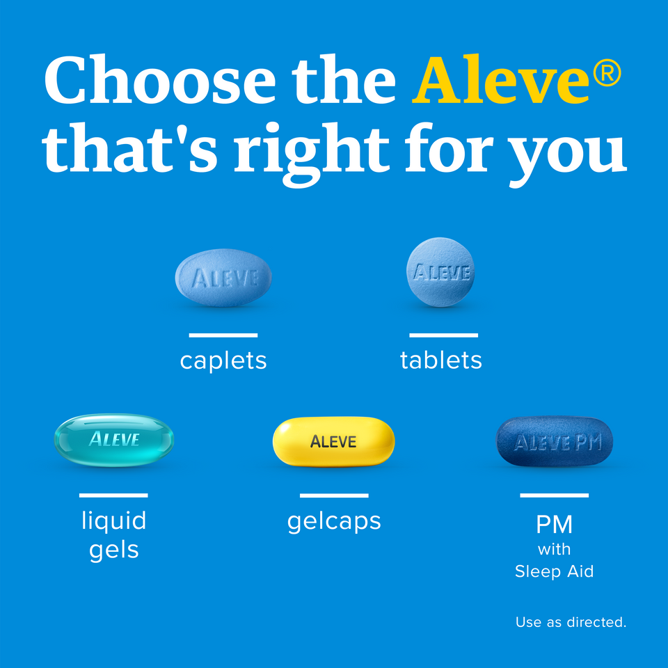 Aleve Liquid Gels with Naproxen Sodium, Pain Reliever/Fever Reducer, 220 mg, 80 Ct Red - Premium Headaches & Fever from Aleve - Just $19.99! Shop now at Kis'like
