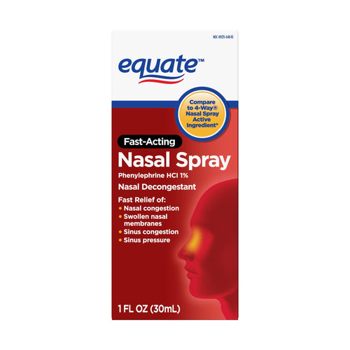 Equate Nasal Four Nasal Spray, Phenylephrine Hydrochloride 1%, 1 fl. Oz. Colorless - Premium Equate Allergy from Equate - Just $5.99! Shop now at Kis'like