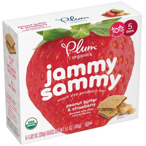 Plum Organics Jammy Sammy Peanut Butter & Strawberry, 5.1oz (Pack of 5) Peanutbutter 5.875 x 6.000 x 11.6 - Premium Baby Stocking Stuffers from Pepperidge Farm - Just $25.99! Shop now at Kis'like