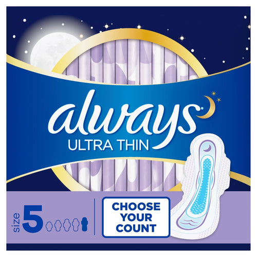 Always Ultra Thin Overnight Pads, Winged, Unscented, Size 5, 46 Ct White - Premium HSA Eligible Feminine Care from Always - Just $12.99! Shop now at KisLike