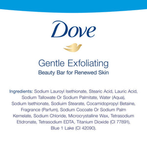 Dove Beauty Bar Gentle Exfoliating, 3.75 Oz., 4 Bars Off-White 4 Bars, 4 oz (113 g) Each 4.20 oz each - Premium Body Wash & Shower Gel from Dove - Just $8.99! Shop now at Kis'like