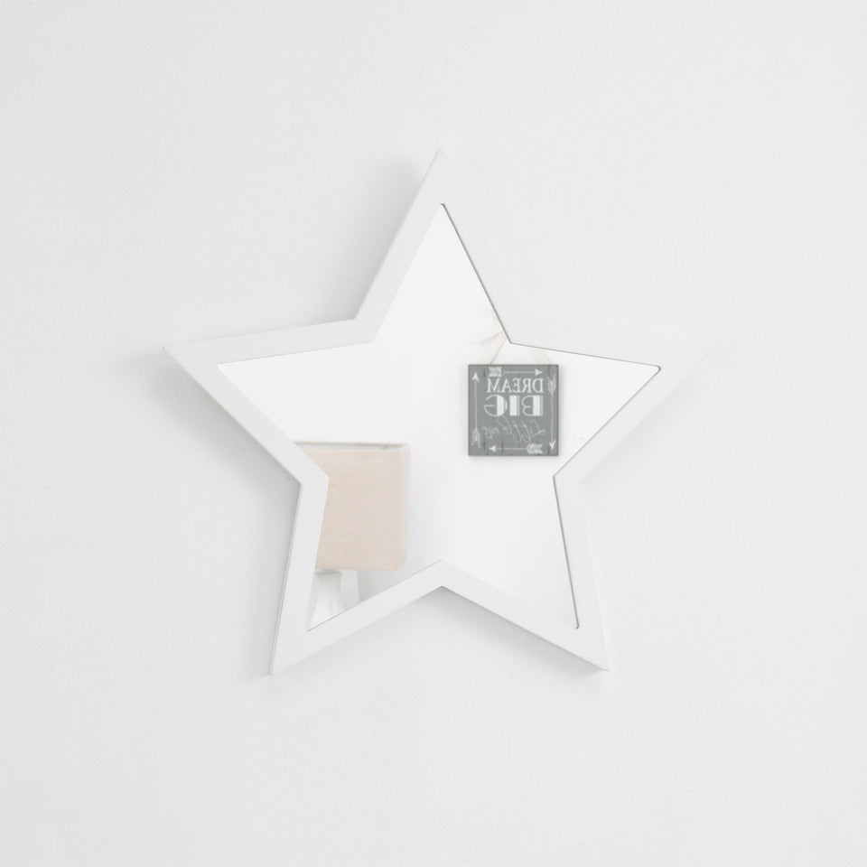 Little Love by NoJo Star Shaped Decorative Mirror White - Premium Baby Wall Decor from Little Love by NoJo - Just $41.99! Shop now at Kis'like