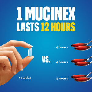Mucinex Maximum Strength 12 hour Chest Congestion Medicine, Chest Congestion Relief, Expectorant, Lasts 12 hours, Powerful Symptom Relief, Extended-Release Bi-layer tablets, 42 count Multicolor 42 ct - Premium Cough & Cold Must Haves from Mucinex - Just $34.99! Shop now at Kis'like