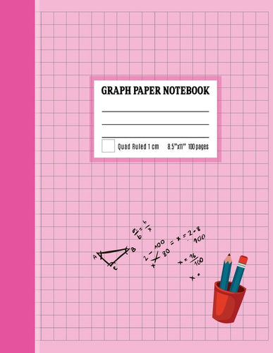 Graph Paper Notebook 1 cm: Coordinate Paper, Squared Graphing Composition Notebook, 1 cm Squares Quad Ruled Notebook Pink Cover (Paperback) - Premium All Paper & Printable Media from Amelia Art Publishing - Just $14.79! Shop now at Kis'like