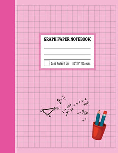 Graph Paper Notebook 1 cm: Coordinate Paper, Squared Graphing Composition Notebook, 1 cm Squares Quad Ruled Notebook Pink Cover (Paperback) - Premium All Paper & Printable Media from Amelia Art Publishing - Just $14.79! Shop now at Kis'like