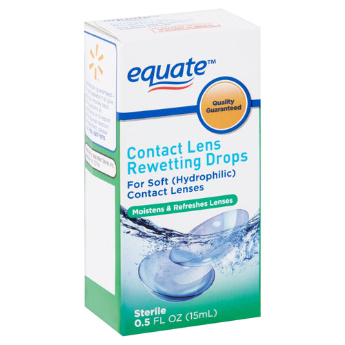 Equate Contact Lens Rewetting Drops, 0.5 Fl oz 0.5 oz - Premium Equate Eye Drops from Equate - Just $13.76! Shop now at Kis'like