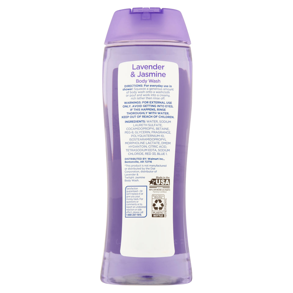 Equate Lavender & Jasmine Body Wash, 21 fl. Oz. Purple 21 FL OZ (621mL) - Premium Body Wash & Shower Gel from Equate - Just $11.75! Shop now at Kis'like